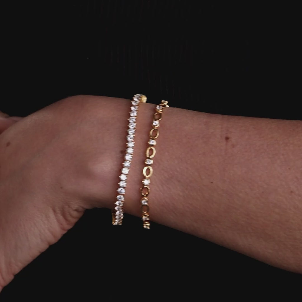 Gemstone Chain Tennis Bracelet