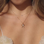 Breloque nœud en diamant en or 18 carats