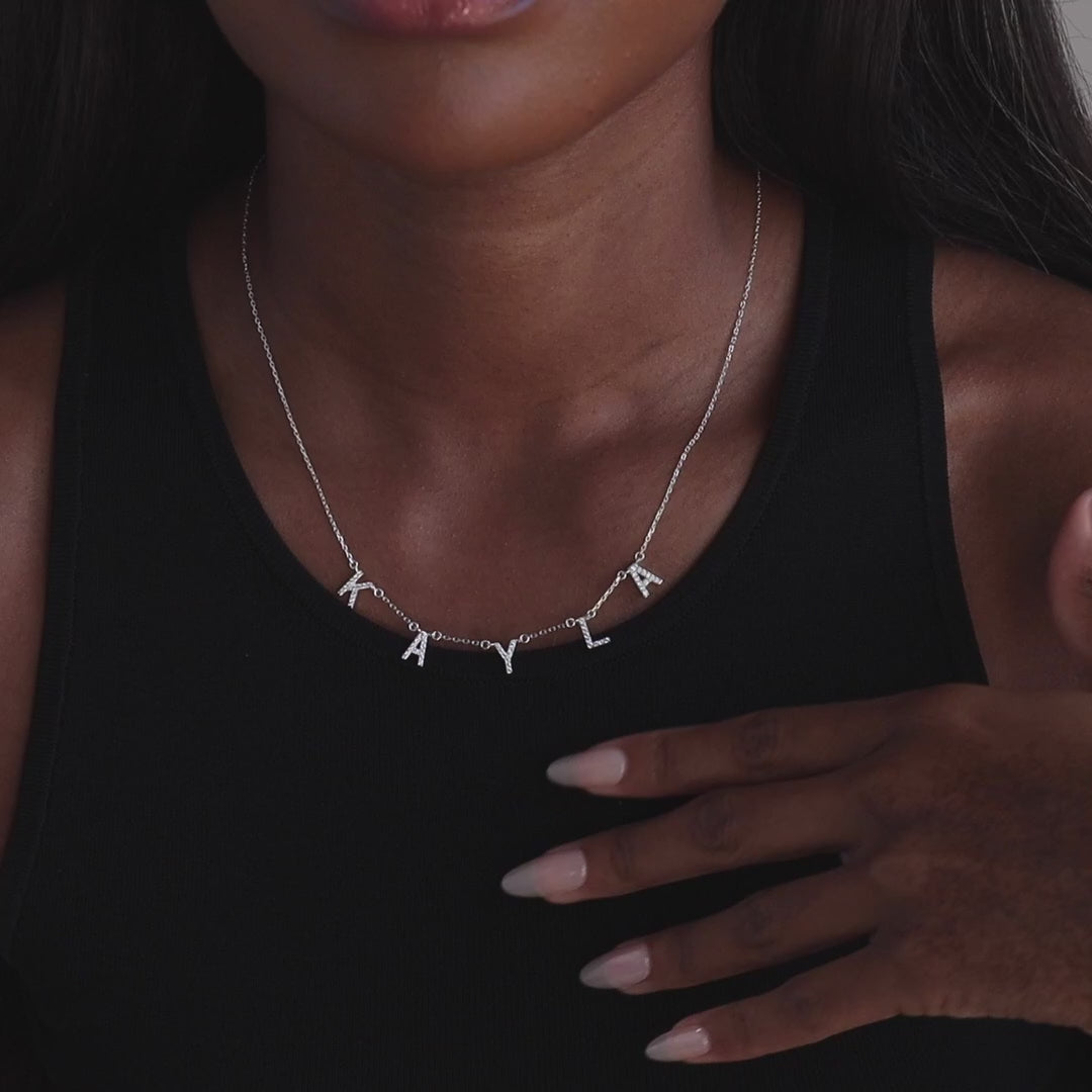 Pave Letter Necklace
