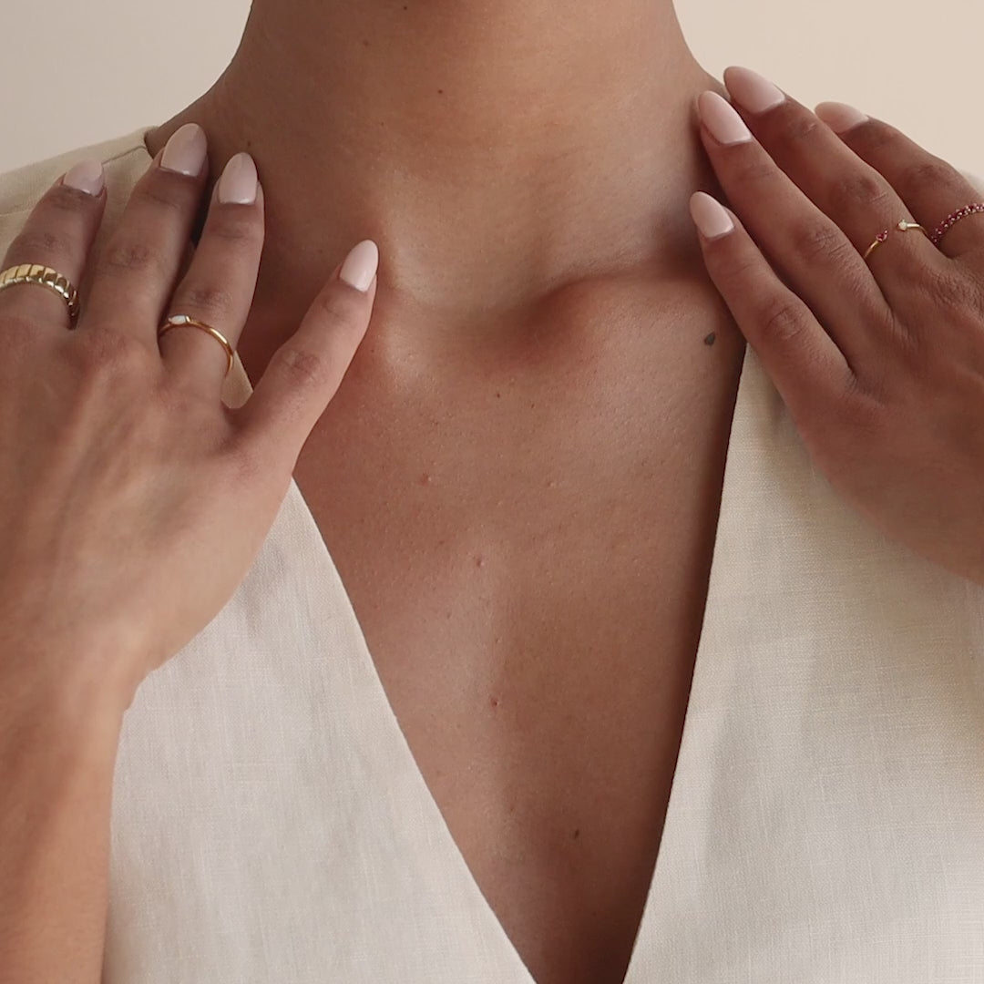 Duo Birthstone & Opal Ring