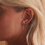 Pendientes de cadena de perlas