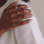 Bague prénom entrelacée Toi et Moi en or 18 carats