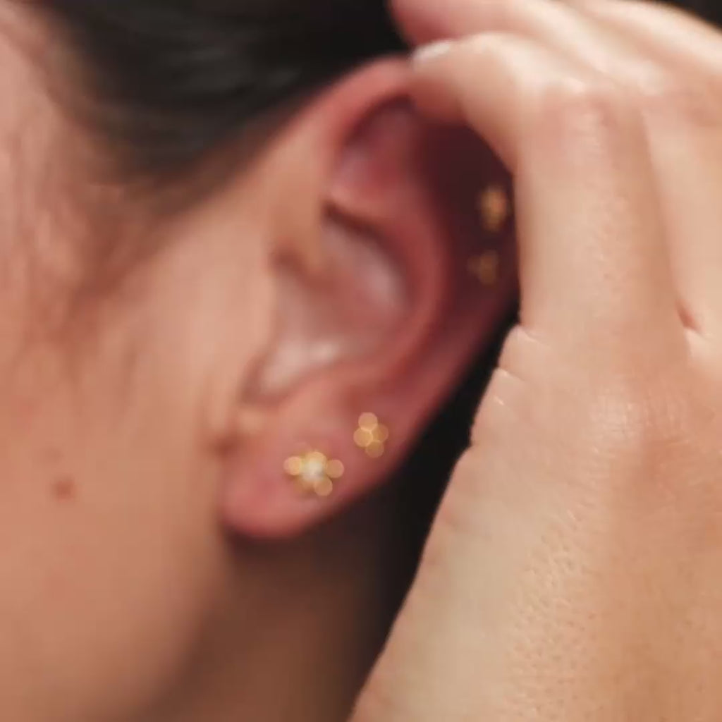 Opal Cluster Studs Set