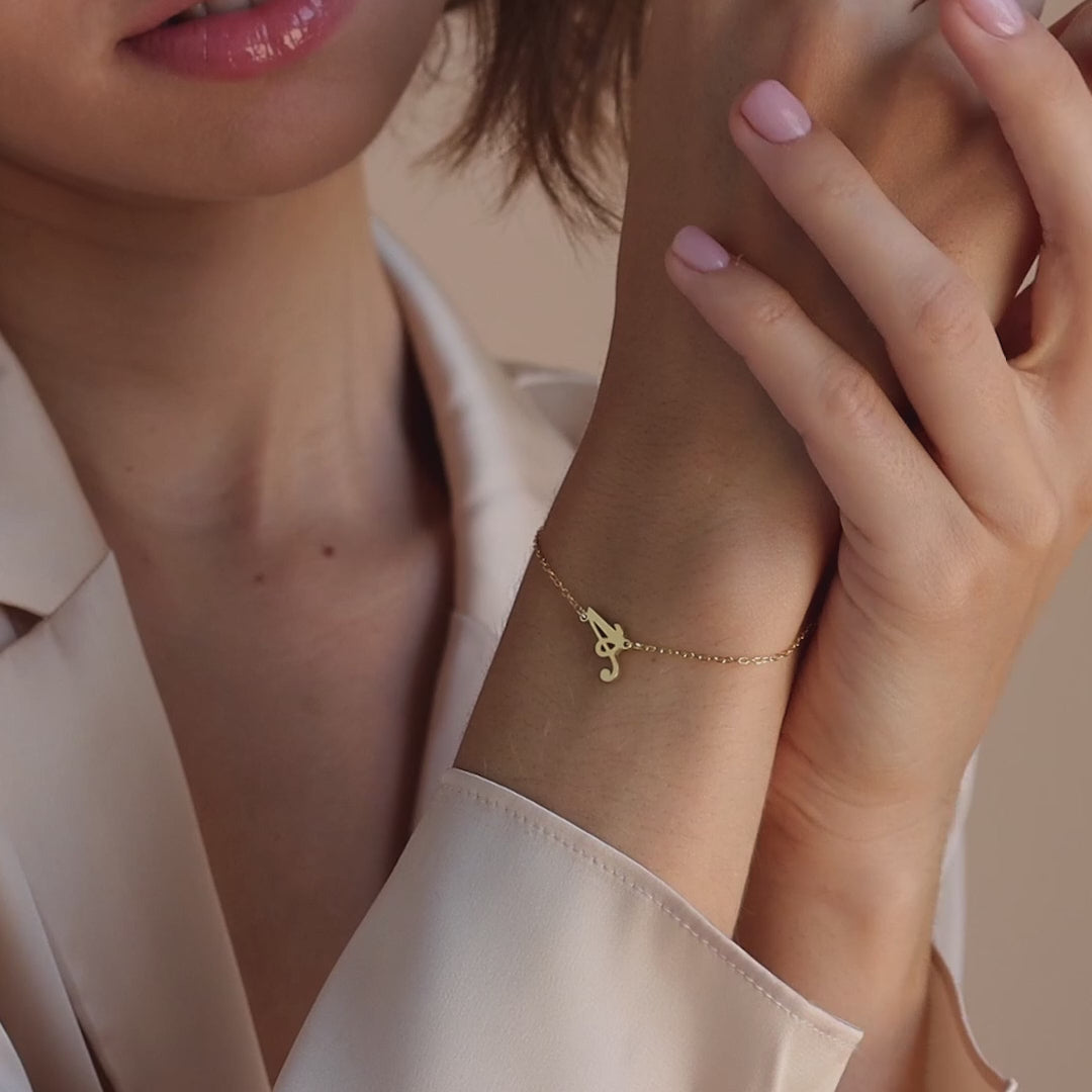 Carrie Initial Bracelet
