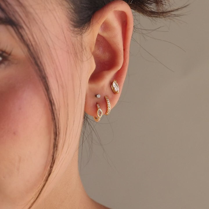 Marquise Pave Huggies