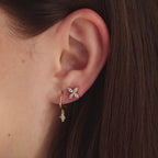 Pendientes de flor de diamante marquesa