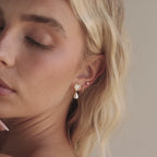 Boucles d'oreilles pendantes en forme de cœur en or 18 carats