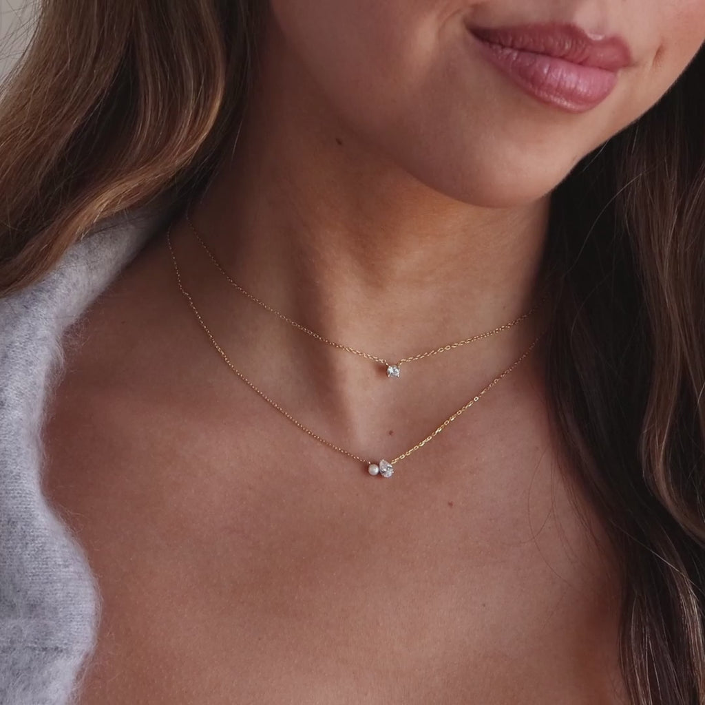 Teardrop Alexandrite & Pearl Necklace