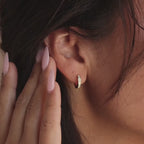 White Opal Inlay Huggies