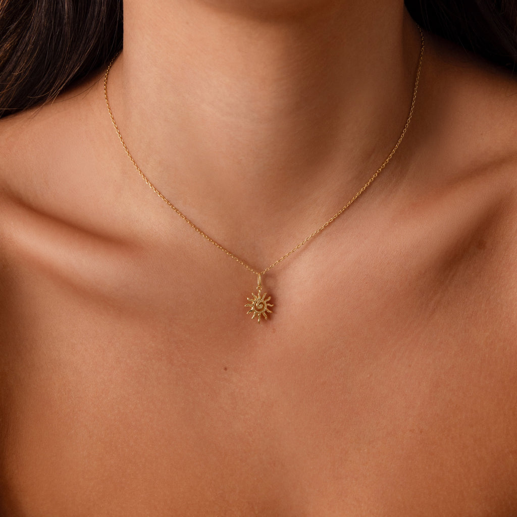 Celestial Sun Jewelry Set in 18K Gold