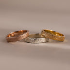 Organic Fingerprint Band in 18K Gold