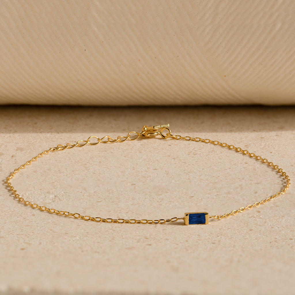 Baguette Birthstone Bracelet