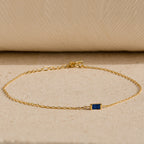 Baguette Birthstone Bracelet