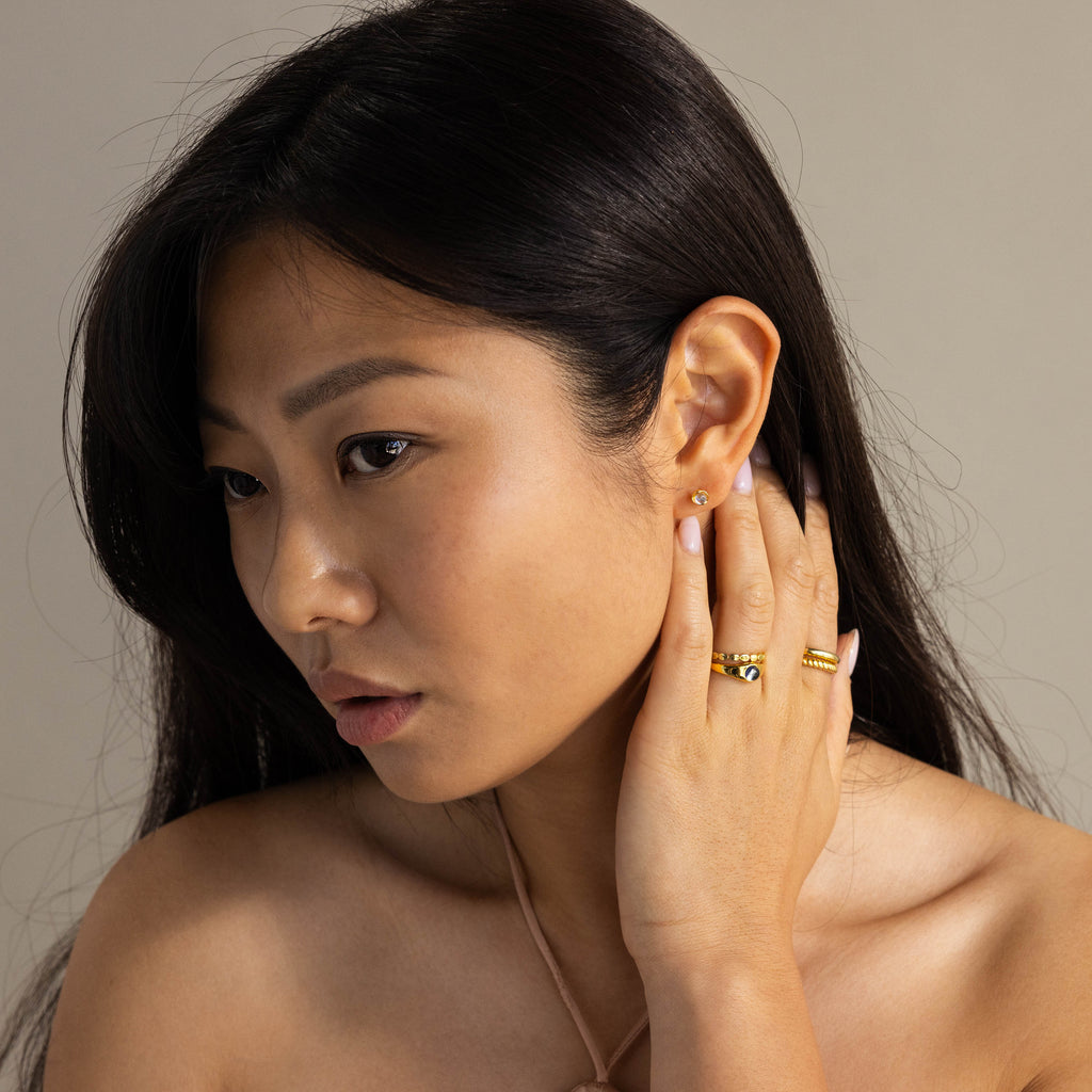 Moonstone Studs