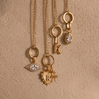 Large Rolo Clasp Necklace in 18K Gold