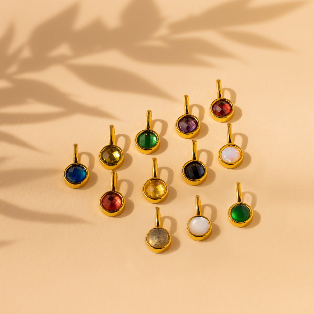 Signet Birthstone Charm