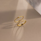 Baguette Opal Ring Set