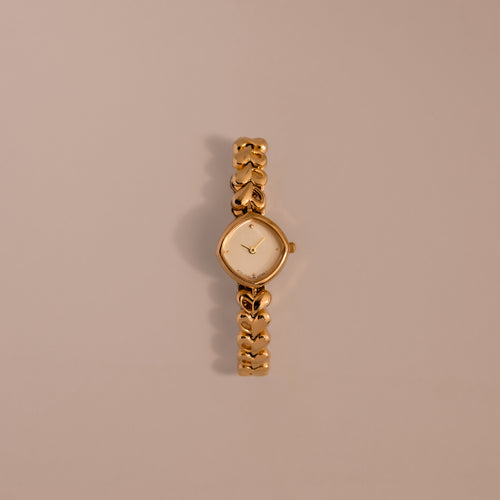 Dainty Heart Link Watch Timepiece in 18K Gold | Caitlyn  display picture 1