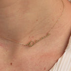 Minimal Sideways Name Necklace