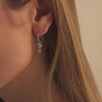 Caroline Pave Drop Huggies