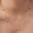 Larissa Emerald Station Necklace