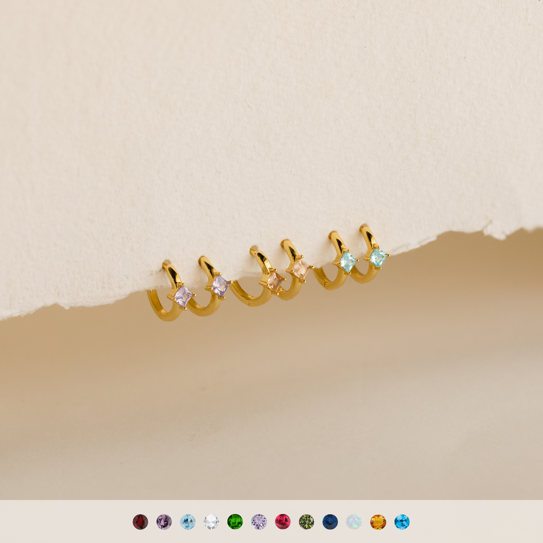 Little girl 2025 birthstone earrings