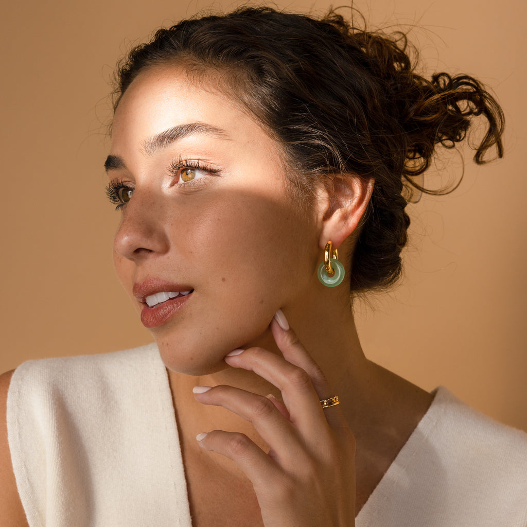 Clara Jade Duo Hoops-Earrings-Caitlyn Minimalist