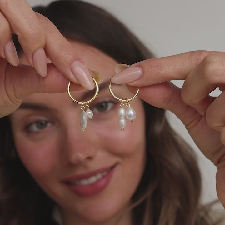 Pearl Drop Earrings Set