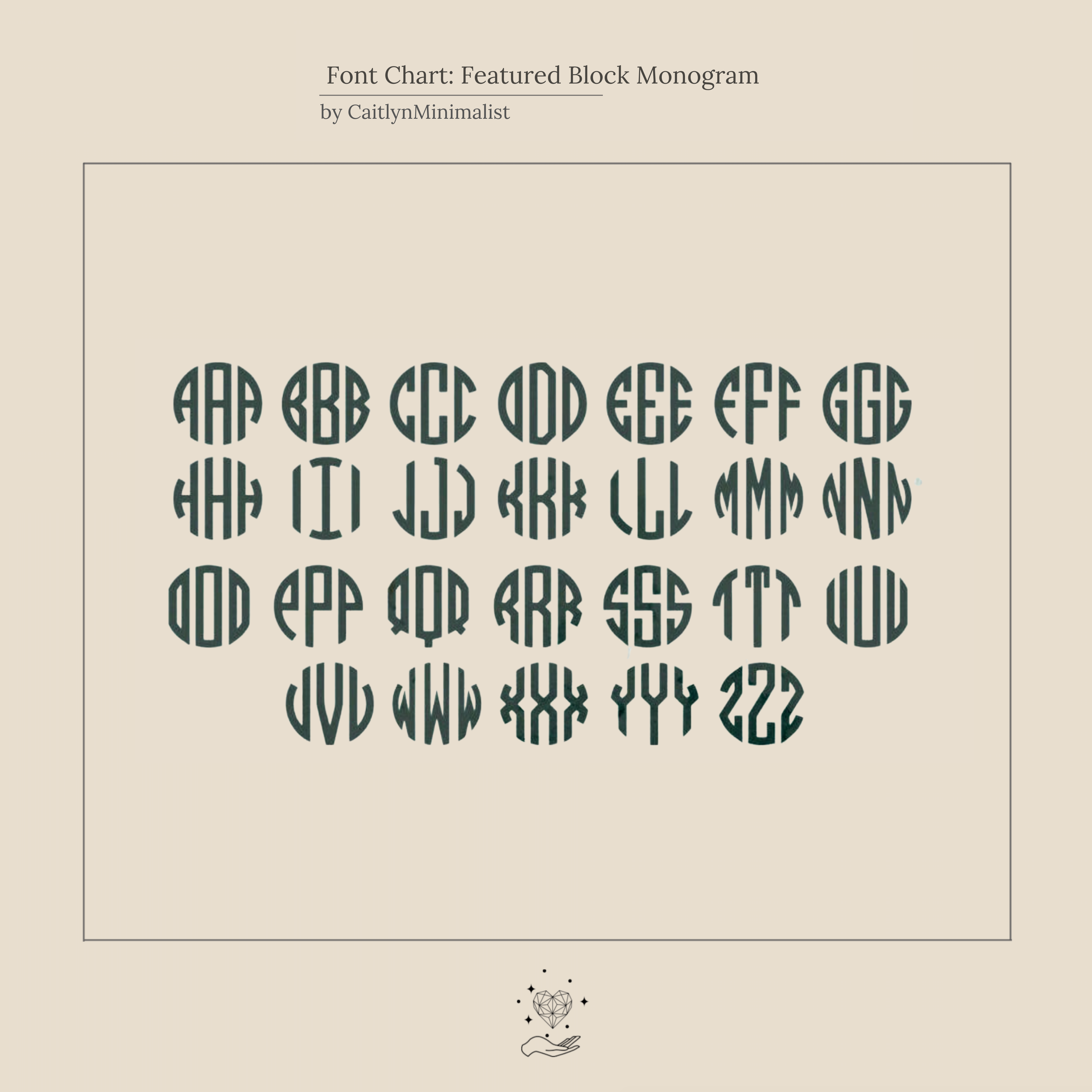 Monogram Font Charts 27 Best Fonts For Making Monograms & Logo Designs