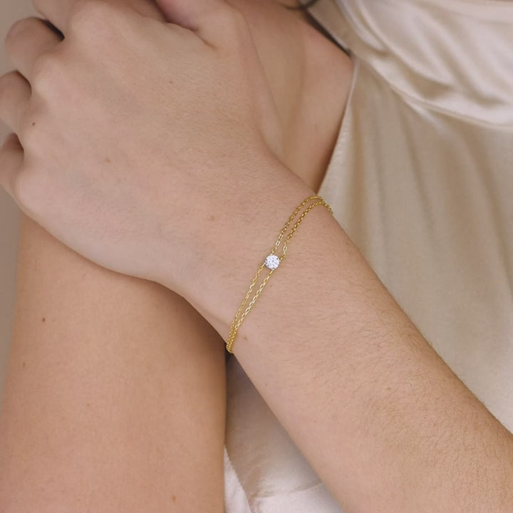 Duo Chain Diamond Bracelet