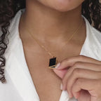 Onyx Locket Necklace