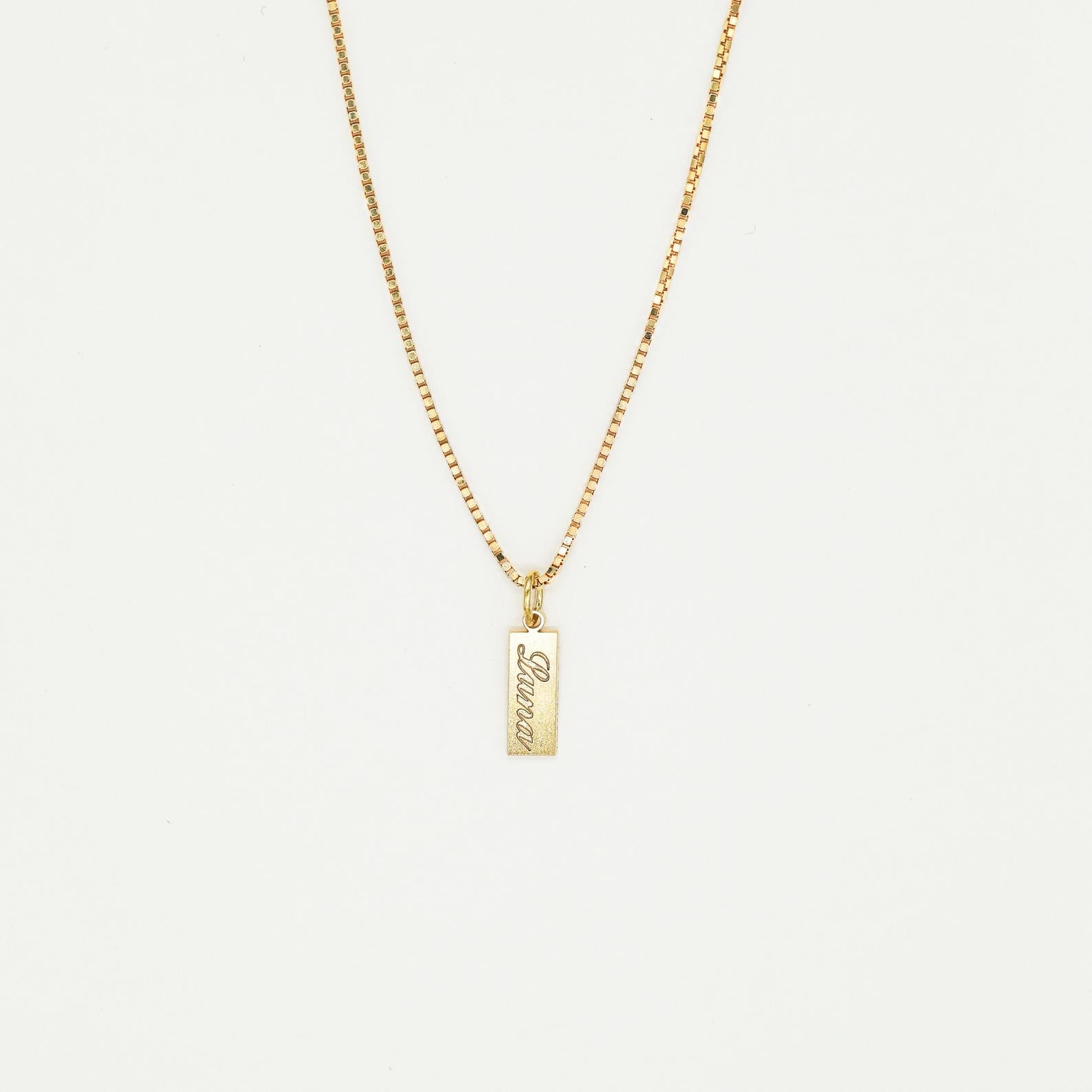 Dainty Tag Name Necklace