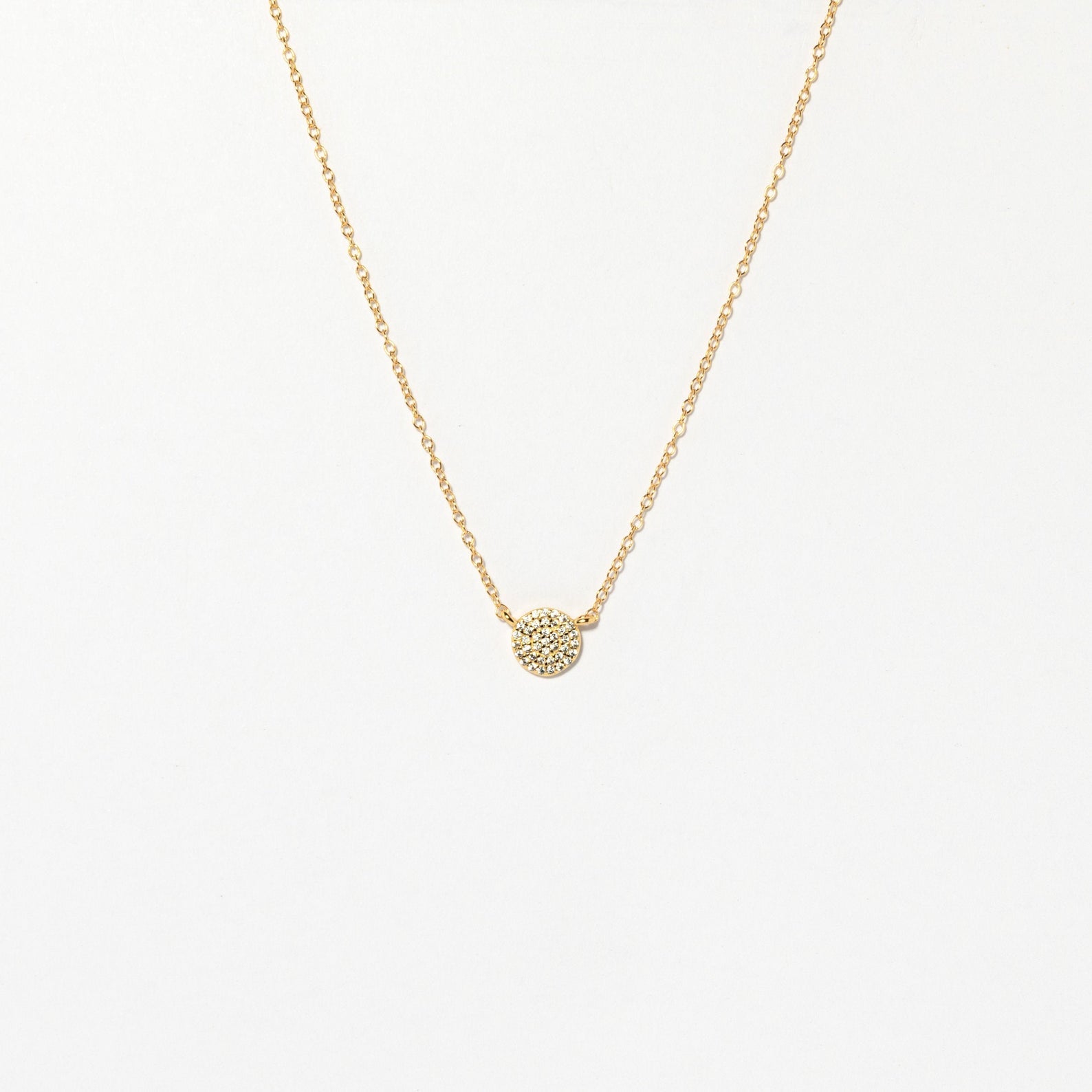 Pave Round Necklace