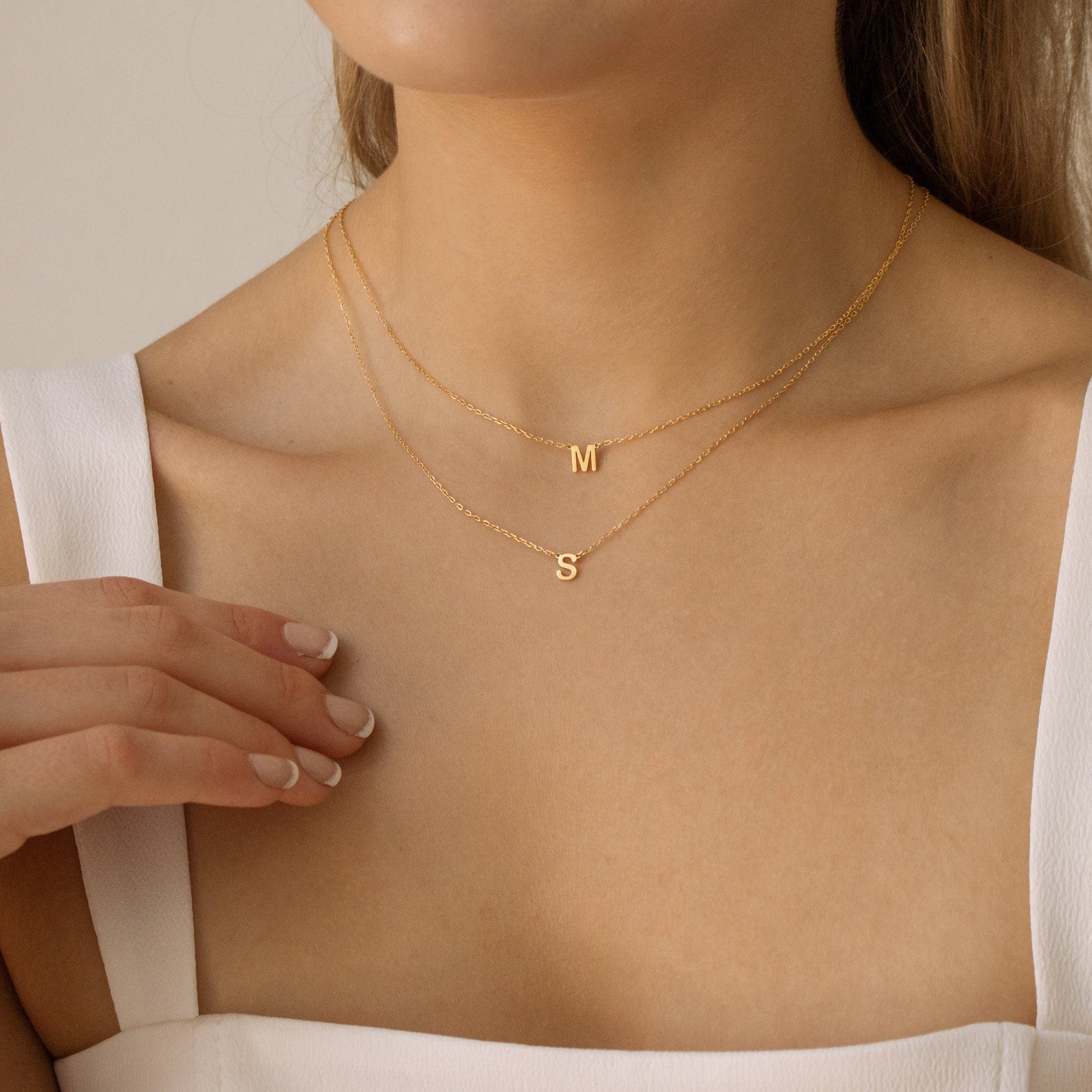 14K Gold Diamond Necklace, Attached Diamond On Chain, Diamond Solitaire  Necklace, Gold Minimal Chain Necklace, Gift for Her • AntEva Crafts