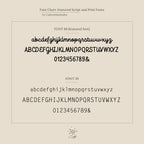 Font comparison chart displaying script Font 88 and print Font 39 with letters and numbers—ideal for designing personalized jewelry like the Duo Pet Initial Wrap Ring.