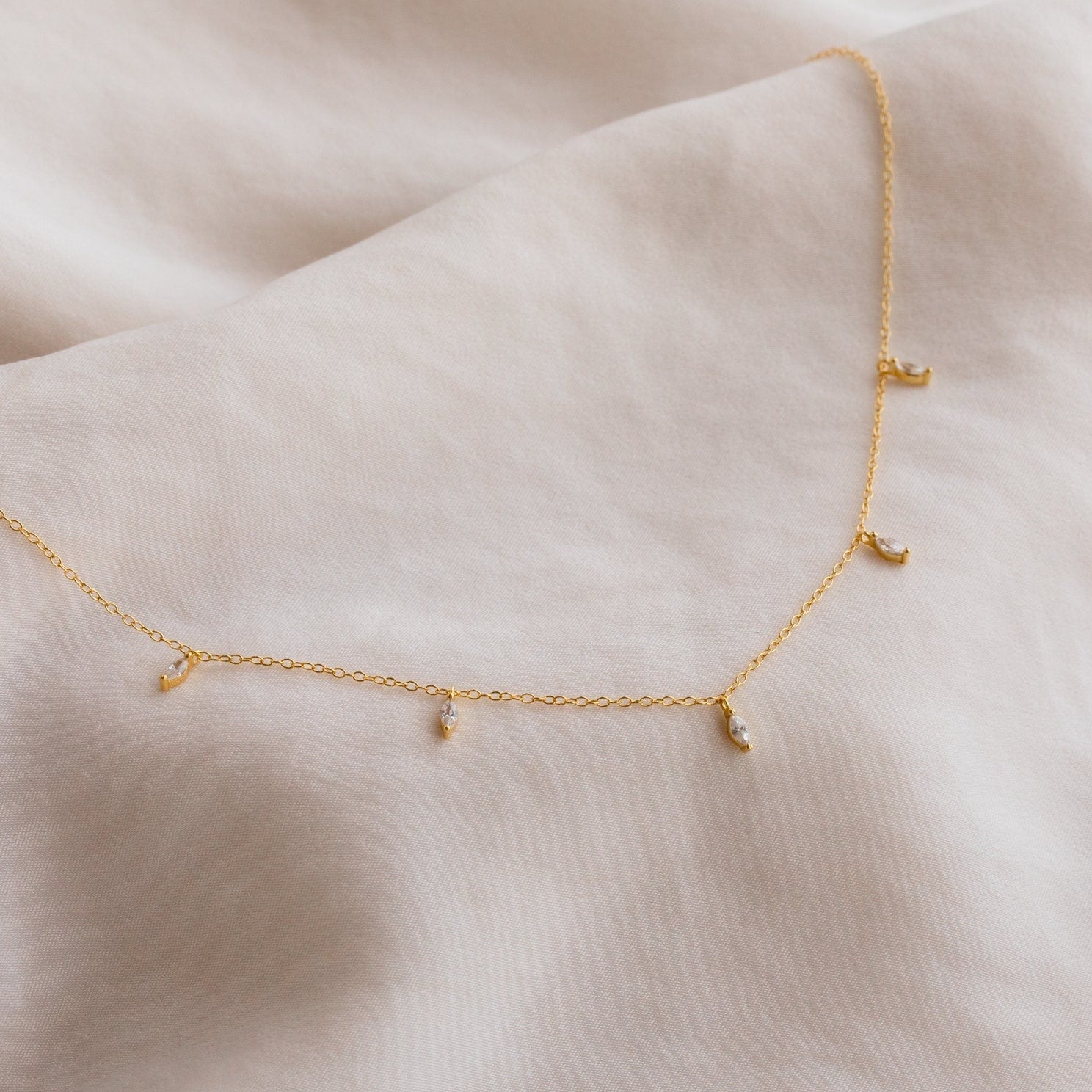 Marquise Station Necklace