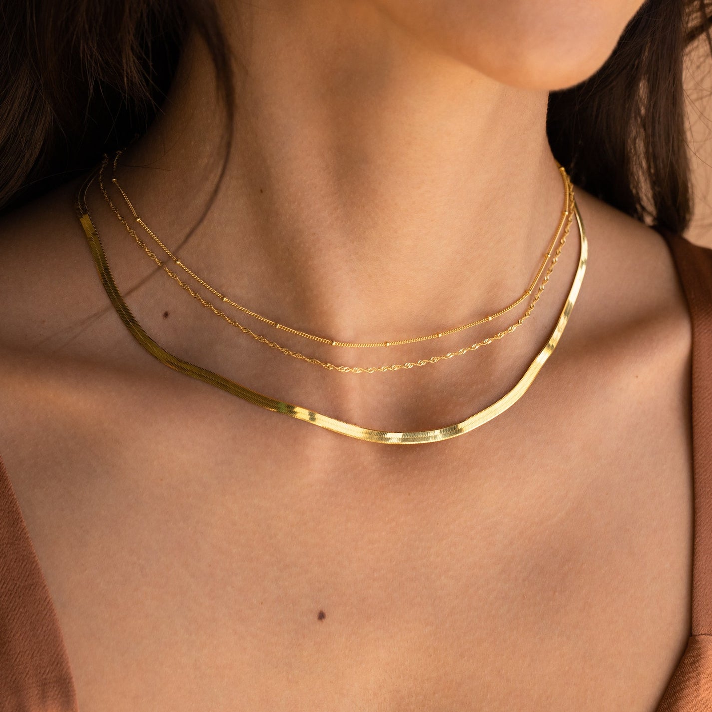 Everyday Minimalist Layering Necklace Chains | Caitlyn Minimalist