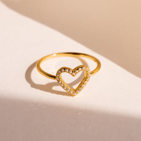 Demi-Fine Engravable Heart Ring