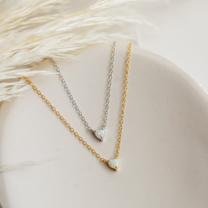 Madeline Opal Heart Necklace