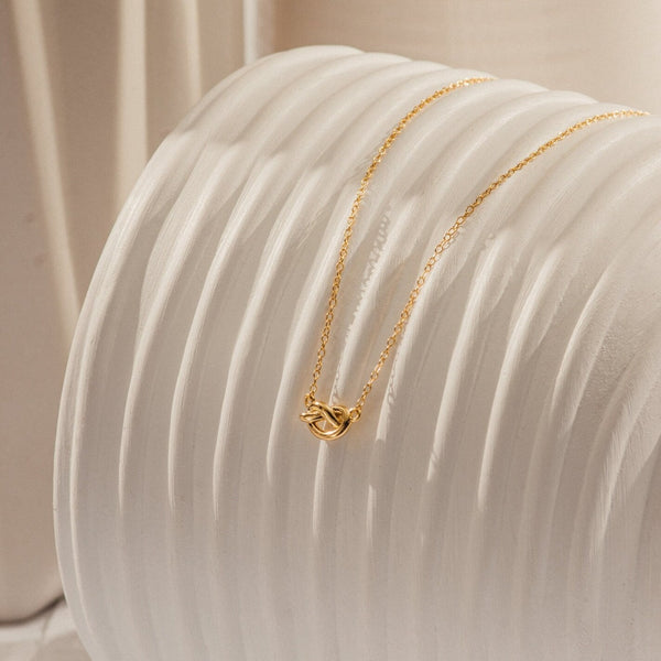 Mini Knot Rope Necklace in 10kt Yellow Gold