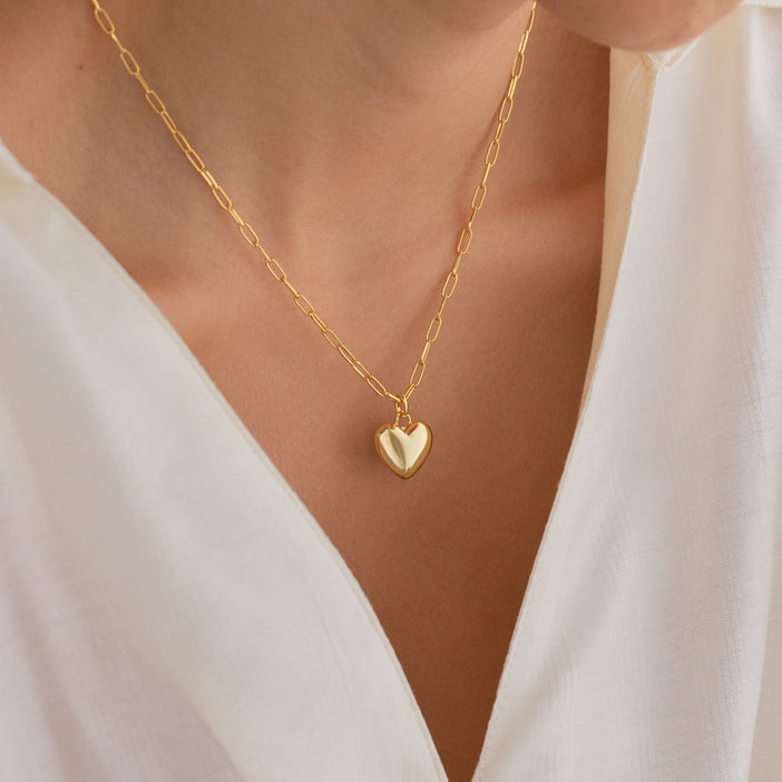 Taylor Heart Paperclip Necklace