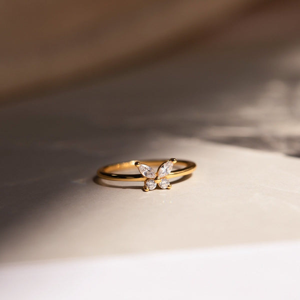 Mariposa Butterfly Diamond Ring | Caitlyn Minimalist