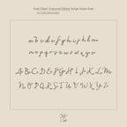 The Letter Heart Necklace features an elegant, dainty script alphabet chart with both uppercase and lowercase letters—ideal for creating a personalized or minimalist everyday necklace.