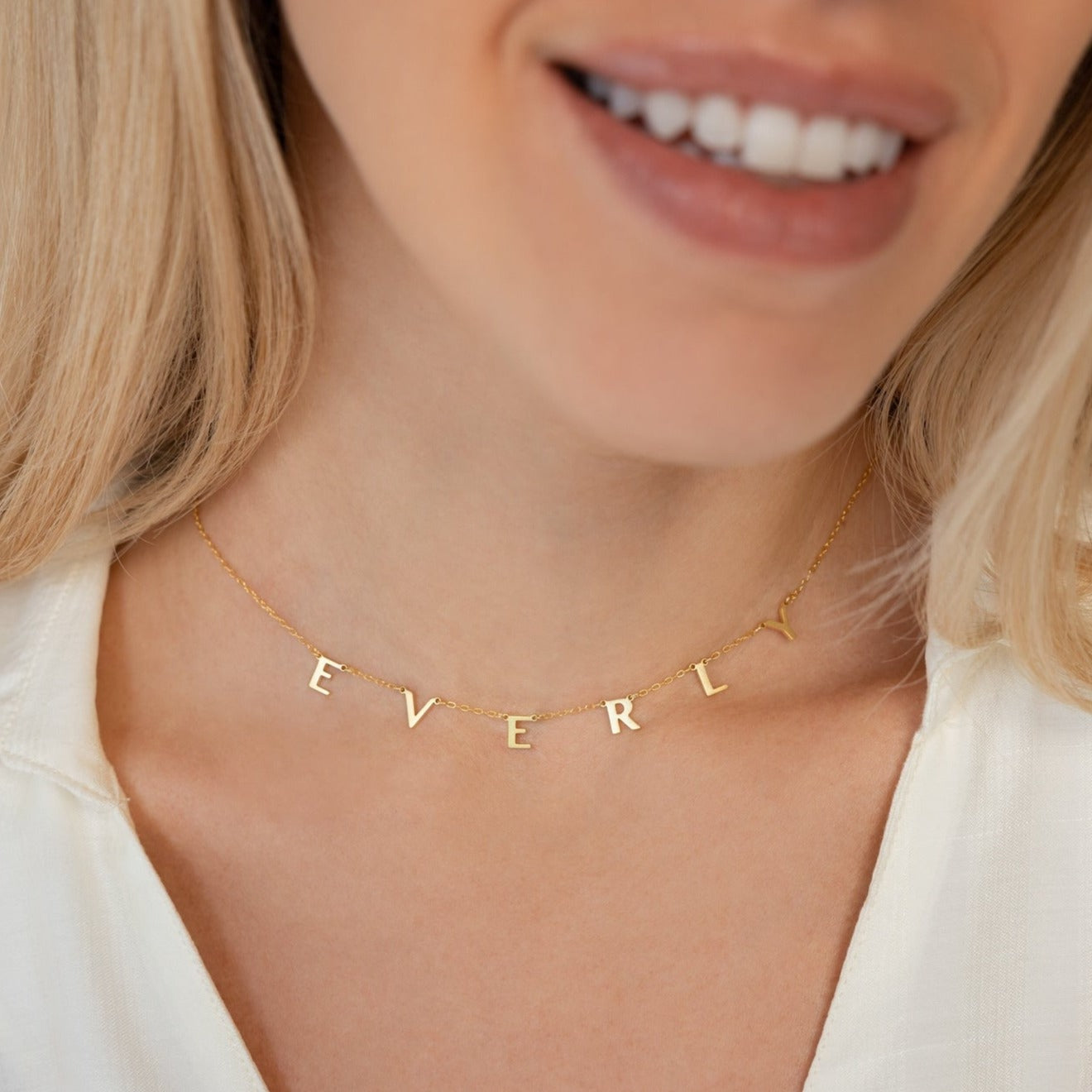 Custom Dainty Apollo Letter Necklace | Caitlyn Minimalist
