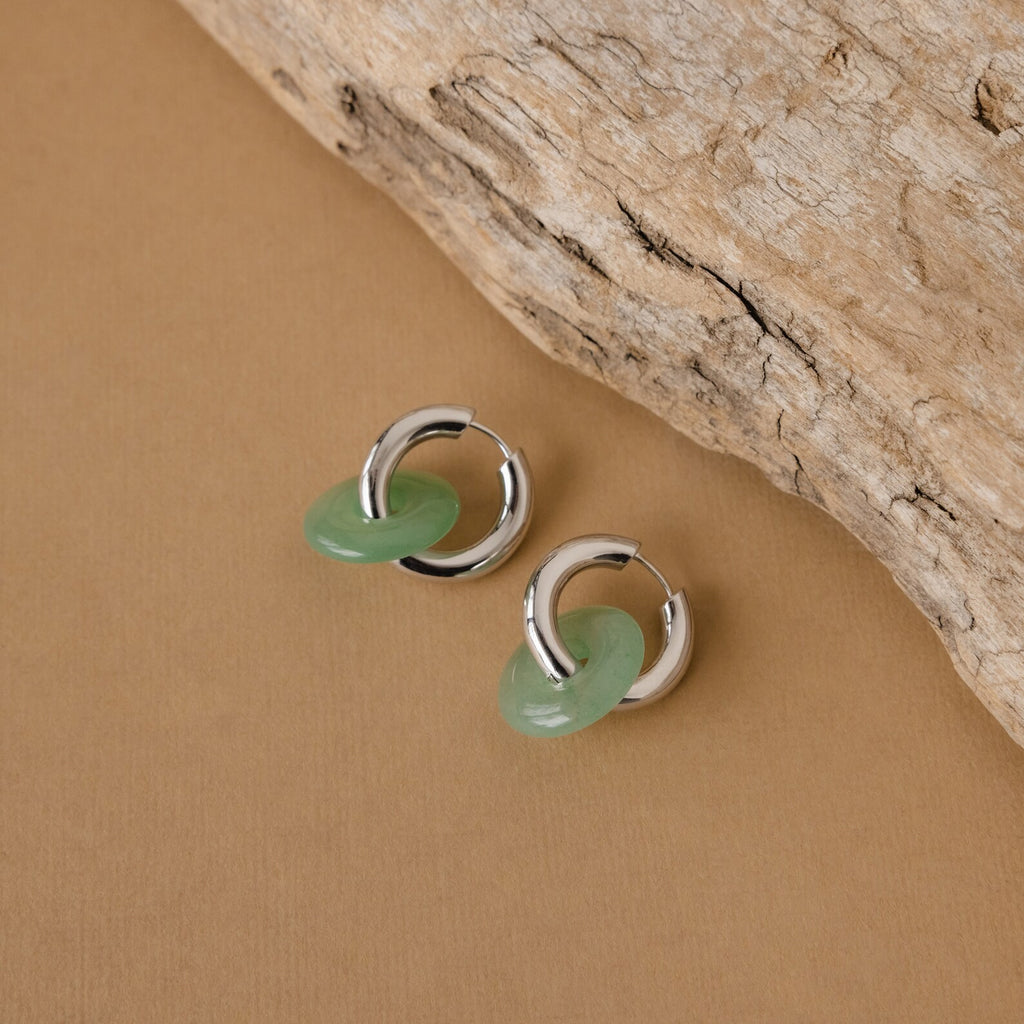 Clara Jade Duo Hoops-Earrings-Caitlyn Minimalist