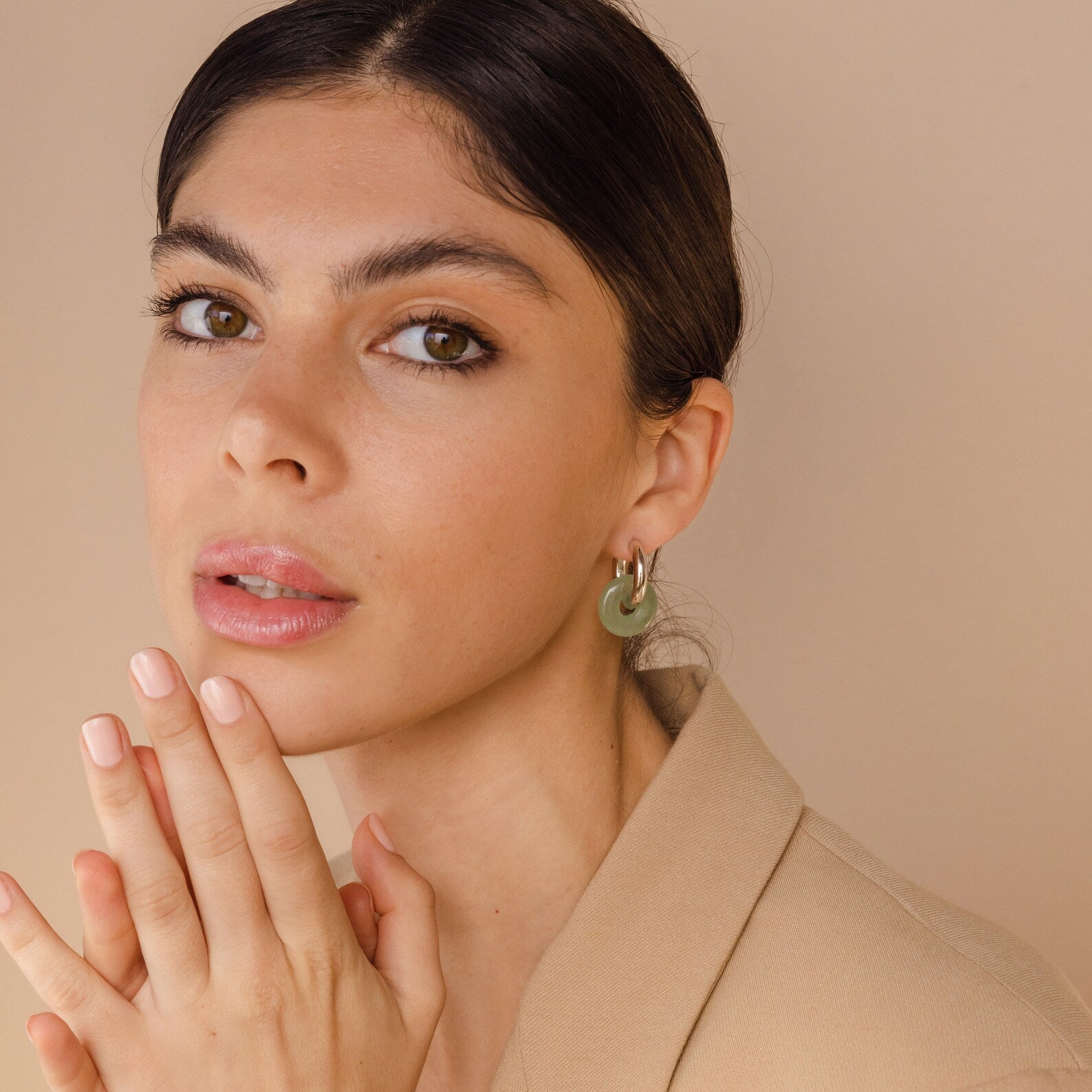 Clara Jade Duo Hoops-Earrings-Caitlyn Minimalist