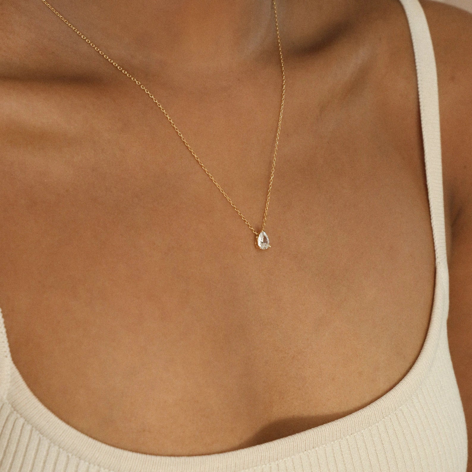 Rae Diamond Necklace in Sterling Silver Sterling Silver One Size