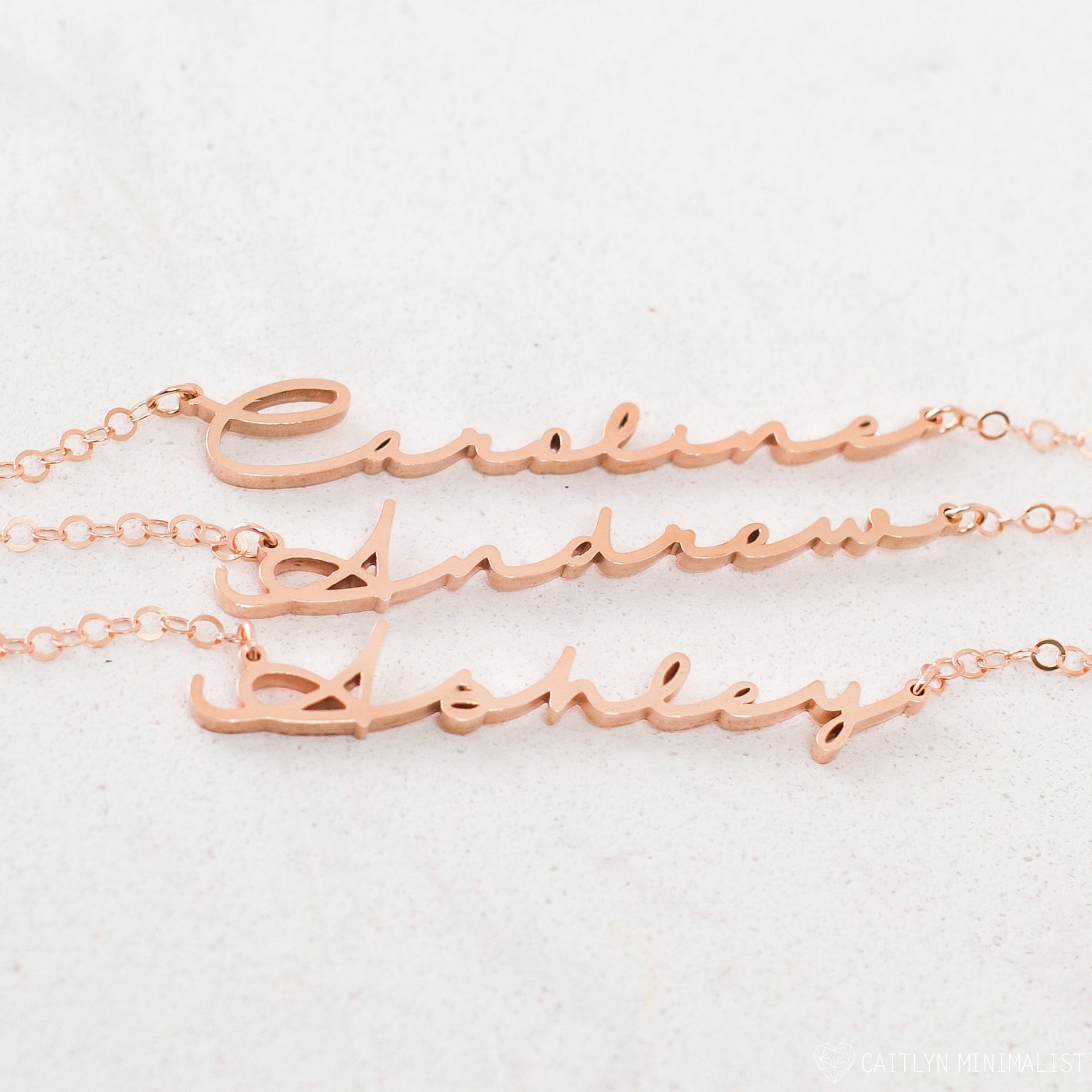 Custom Minimal Cursive Name Necklace Caitlyn Minimalist
