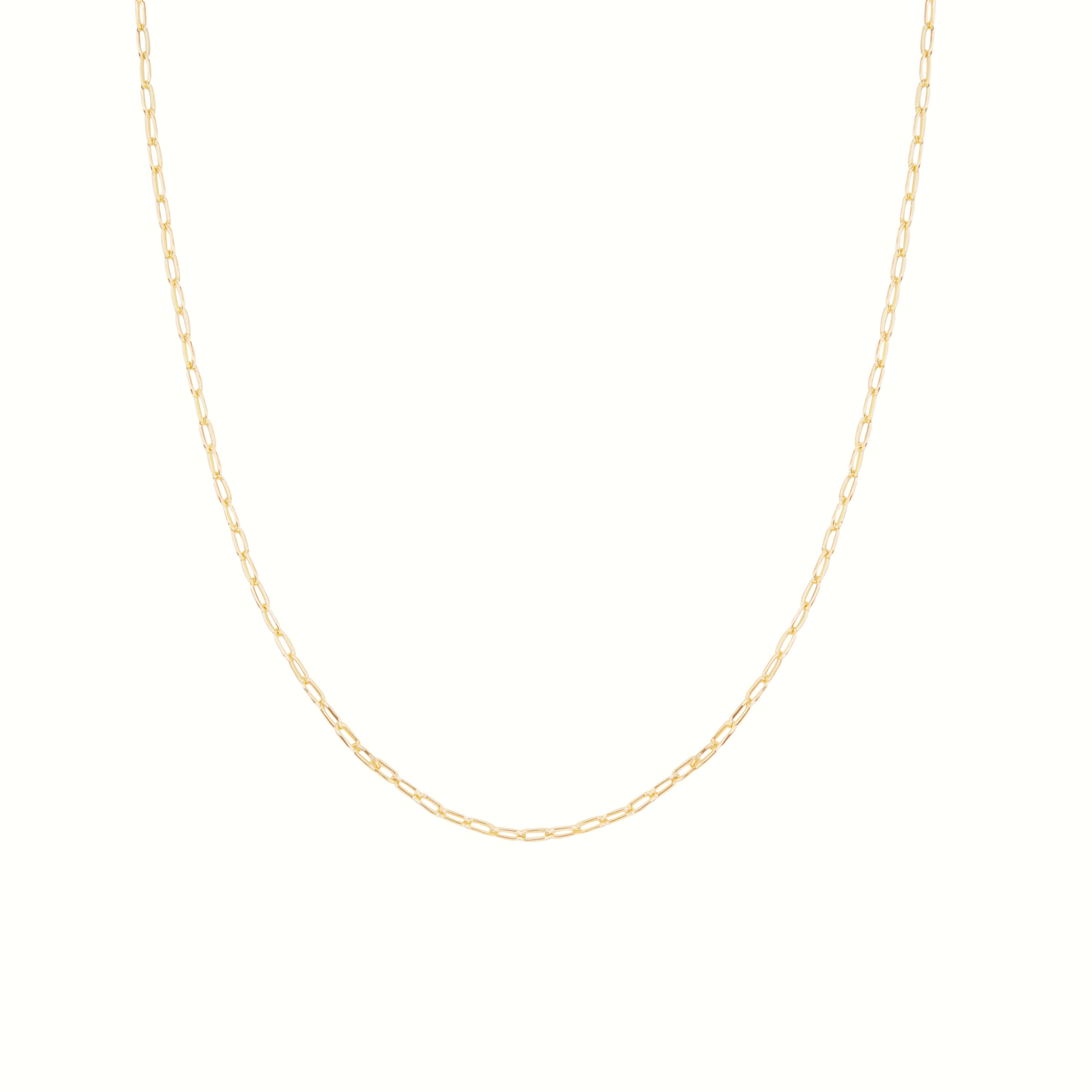 Dainty Link Chain Necklace in Rose Gold featuring delicate, small links on a plain white background—ideal for effortless layering.