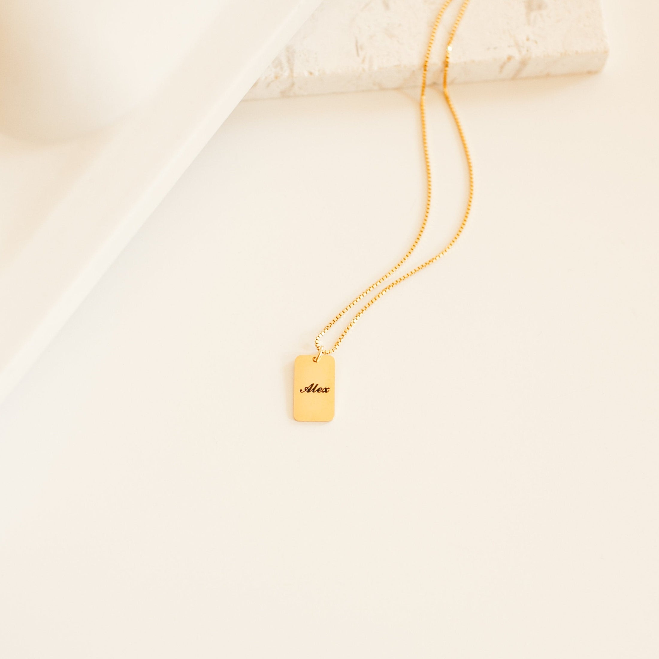 Name Tag Necklace | Caitlyn Minimalist
